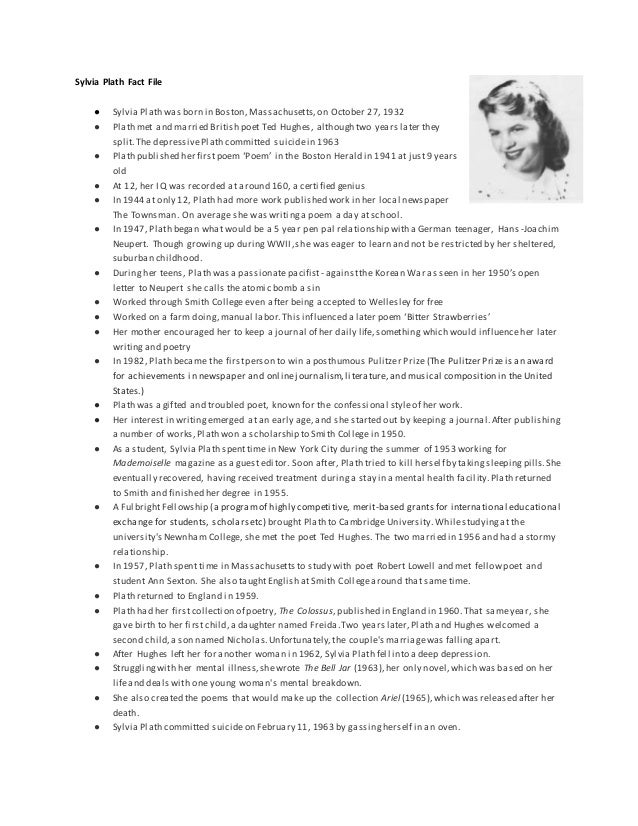 Реферат: Sylvia Plath Essay Research Paper Sylvia Plath Реферат: Sylvia Plath Essay Research Paper Sylvia Plath